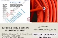 Cáp chống nhiễu chậm cháy 2x1.5mm2 Altek Kabel Đà Nẵng, Hà Nội, Hồ Chí Minh