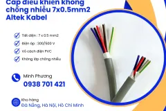Cáp điều khiển không lưới chống nhiễu 7x0.5mm2 tại Huế, Đà Nẵng