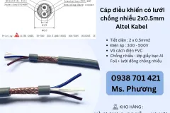 Cáp điều khiển Altek Kabel 2x0.5mm tại Đà Nẵng