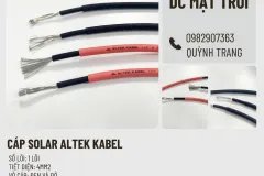 Cáp Solar 4mm Altek Kabel – Chuyên dùng cho hệ thống điện mặt trời