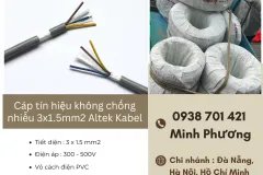 Cáp tín hiệu không chống nhiễu 3x1.5mm2 Altek Kabel chính hãng – giá tốt Đà Nẵng