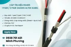 Cáp RS485 chống nhiễu 1pair/2pair 24AWG – Có sẵn kho Đà Nẵng, Hà Nội, Hồ Chí Min