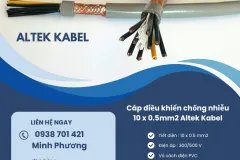 Có sẵn cáp điều khiển chống nhiễu 10x0.5mm2
