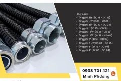 Ống Ruột Gà Lõi Thép Bọc Nhựa PVC Và phụ kiện ống kẽm giá tốt sẵn kho Đà Nẵng
