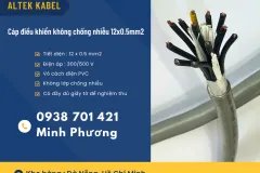 Cáp điều khiển không lưới chống nhiễu 12 lõi 0.5mm2 giá tốt Đà Nẵng, Hồ Chí Minh