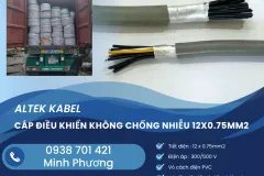 Cáp điều khiển không lưới chống nhiễu 12x0.75mm2 giá tốt Hà Nội, Hải Phòng, Bắc