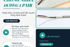 Cáp tín hiệu vặn xoắn chống nhiễu 18AWG 1 Pair tại Quảng Trị, Quảng Ngãi, Quảng