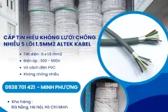 Cáp tín hiệu không lưới chống nhiễu 5 lõi 1.5mm2 tại Đà Nẵng