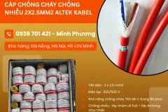 Cáp chống cháy chống nhiễu 2 lõi 2.5mm2 có sẵn Đà Nẵng, Bình Định, Quảng Trị