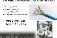 Cáp mạng chống nhiễu FTP Cat6 Altek tại Đà Nẵng, Đắk Lắk, Gia Lai
