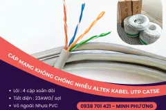 Cáp mạng UTP cat5e Altek tại Đà Nẵng, Quảng Ngãi, Quảng Bình