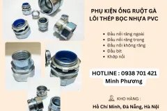 Phụ kiện ống ruột gà lõi thép bọc nhựa PVC Đà Nẵng, Hà Nội, Quảng Bình