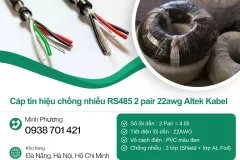 Cáp tín hiệu chống nhiễu RS485 2 pair 22awg Altek Kabel Thanh Hóa, Nghệ An