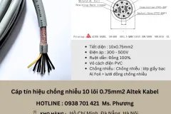 Cáp tín hiệu chống nhiễu 10 lõi 0.75mm2 Altek Kabel Đà Nẵng, Hà Nội, Hồ Chí Minh