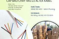 Cáp báo cháy Altek 4x0.22mm2 tại Hà Nội