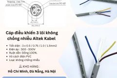 Cáp điều khiển 3 lõi không chống nhiễu Altek Kabel Đà Nẵng, Hà Nội, Hồ Chí Minh