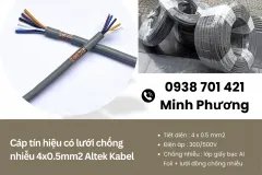 Cáp tín hiệu có lưới chống nhiễu 4x0.5mm2 Altek Kabel chính hãng, giao ngay