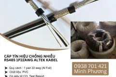 Cáp tín hiệu RS485 vặn xoắn chống nhiễu 1p22awg Thanh Hóa, Nghệ An, Hà Tĩnh