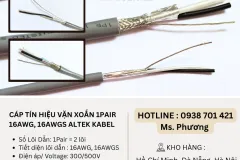 Cáp tín hiệu Altek Kabel 1Pair 16AWG tại Đà Nẵng, Hà Nội, HCM