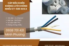 Cáp điều khiển không lưới chống nhiễu CT-500 4x0.5 Huế, Quảng Nam, Khánh Hòa
