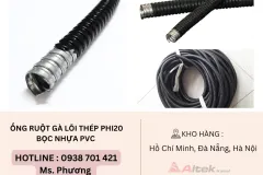 Ống ruột gà lõi thép bọc nhựa PVC tại Đà Nẵng, Hà Nội, Hồ Chí Minh
