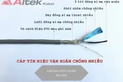Cáp tín hiệu vặn xoắn 1 Pair 2 lớp chống nhiễu Altek Kabel