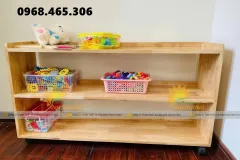 Kệ gỗ mầm non 3 tầng tại TP.HCM