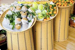 Sọt mây trưng bày trái cây tại TP. Hồ Chí Minh