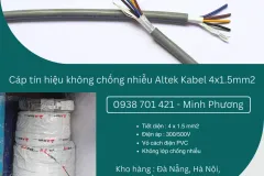 Cáp điều khiển không lưới chống nhiễu 4x1.5mm2 tại Phú Yên, Khánh Hòa