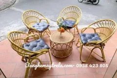 Ghế mây đơn nhỏ đuôi công
