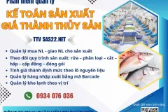Phần mềm quản lý sản xuất tính giá thành, kho lạnh, tiền lương thủy sản