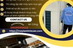 Thi công lắp đặt máy lạnh giấu trần nối ống gió Daikin