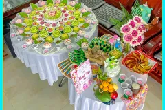 Mâm Cúng Mụ Màu Hồng - Dịu Dàng Bình An Cho Bé Yêu