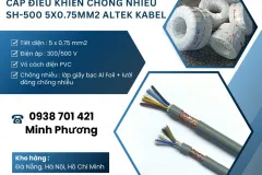 Cáp điều khiển chống nhiễu sh-500 5x0.75mm2 tại TP Hồ Chí Minh