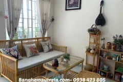 Sofa mây tự nhiên phòng khách kiểu đơn giản