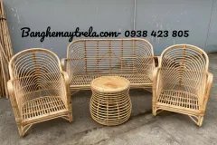 Bàn ghế sofa mây phòng khách hiện đại HCM