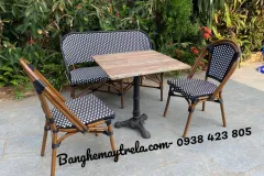 Bàn ghế nhựa giả mây sân vườn tại TP.HCM