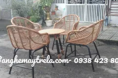 Bàn ghế mây nhựa cho quán cafe tại TP.HCM