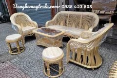 Bàn ghế sofa mây tự nhiên cây đóng