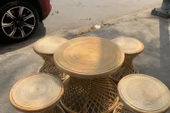 Bàn ghế đôn mây tự nhiên tại TP. Hồ Chí Minh