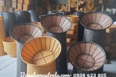 Rổ mây nhựa trưng bày trái cây hoa quả