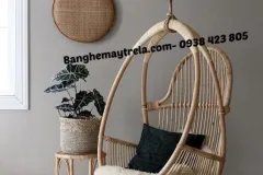 Ghế xích đu đơn mây tre