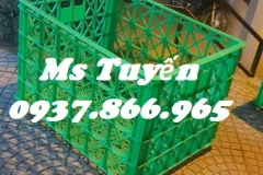 Sọt nhựa 8 bánh xe cho kho bãi, siêu thị, xưởng may tại Hà Nội