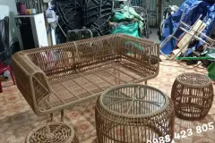 Bàn ghế sofa tổ yến mây nhựa cho phòng khách tại TP.HCM