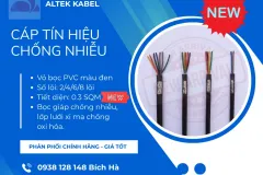 Cáp tín hiệu chống nhiễu Altek Kabel 0.3mm2 gồm 2/4/6/8 lõi