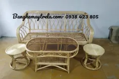 Bàn ghế mây tự nhiên cho phòng khách nhỏ tại Bình Thạnh, TP.HCM