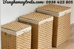 Giỏ vuông đựng đồ giả mây