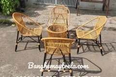 Bàn ghế ban công giả mây