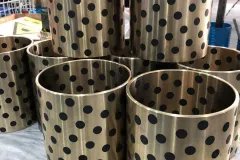 Tấm Bạc trượt  tự bôi trơn, bạc đồng lỗ Graphite
