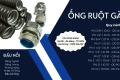 Ống ruột gà lõi thép bọc nhựa bảo vệ dây cáp